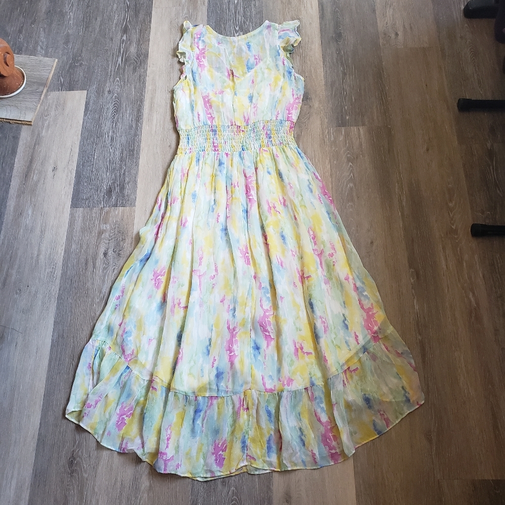 BY|ANTHROPOLOGIE WATERCOLOR MAXI DRESS - Picture 11 of 14